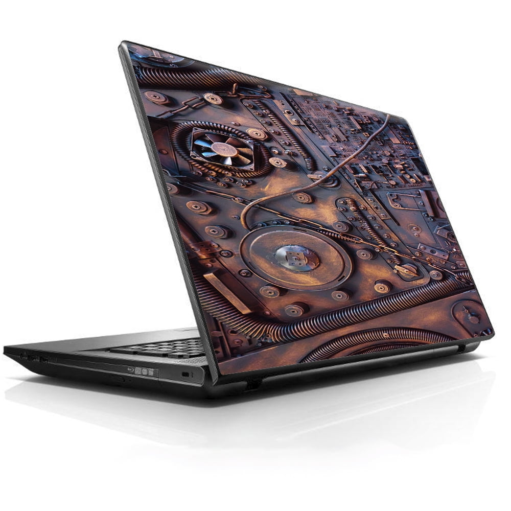 Laptop Notebook Universal Skin Decal Fits 13.3" to 15.6" / Steampunk Metal Panel Vault Fan Gear