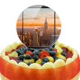 thumbnail image 5 of Acrylic New York Skyline Sunset Penthouse Suite View Cake Topper Party Decoration for Wedding Anniversary Birthday Graduation, 5 of 7