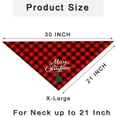 thumbnail image 2 of Christmas Dog Bandanas 2 Pack Buffalo Plaid Merry Christmas Dog Bandanas for Boy Girl Holiday Seasonal Pet Scarf X-Large, 2 of 6