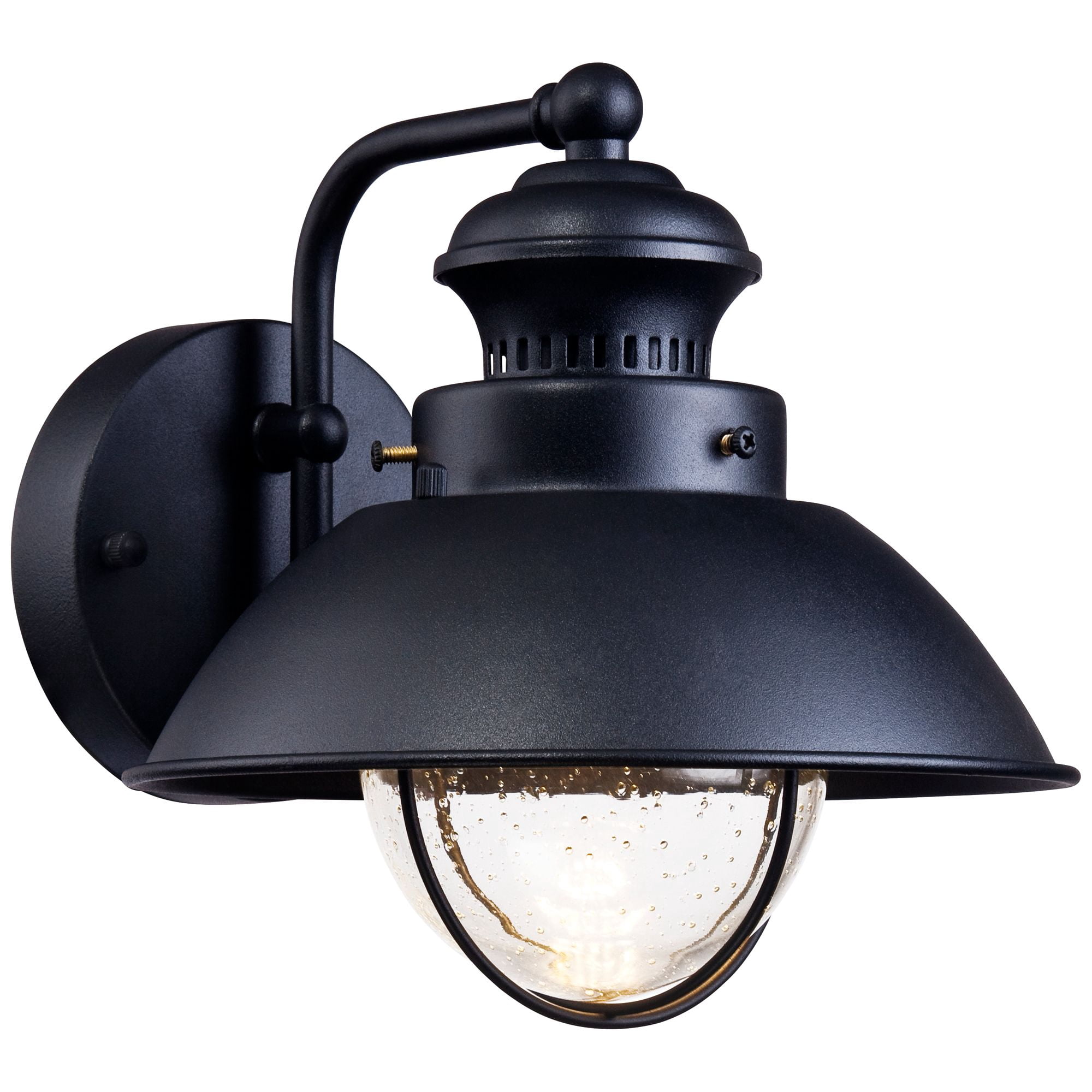 John Timberland Fordham Rustic Industrial Outdoor Wall Light Fixture Black LED 8" Seedy Glass for Post Exterior Barn Deck House Porch Yard Patio Home
