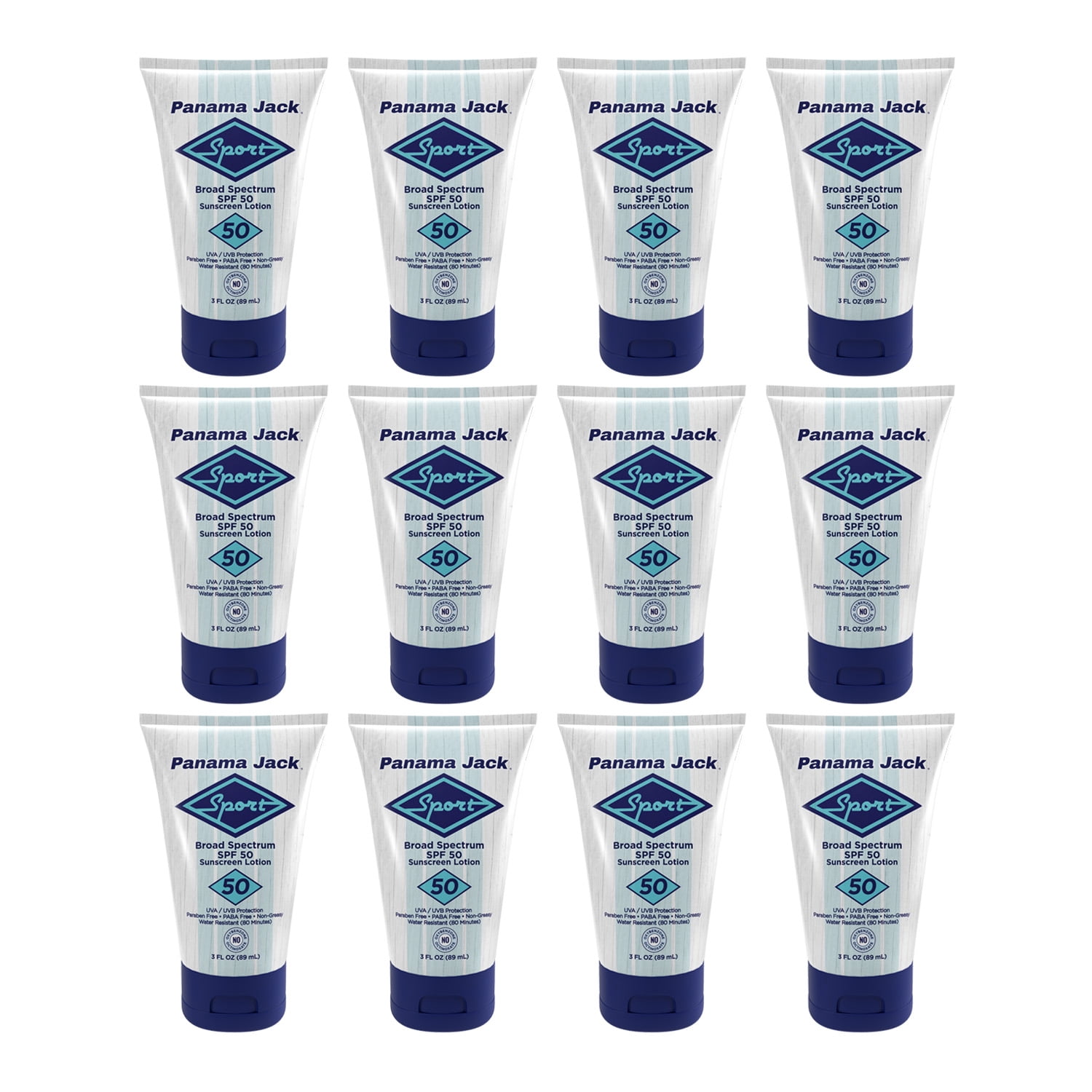 Panama Jack Sport Sunscreen Lotion - SPF 50, Broad Spectrum UVA/UVB Protection, Non-Greasy, PABA, Paraben, Gluten & Cruelty Free, 3 FL OZ (Pack of 2)