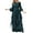 Dark Blue, variant on Diufon Plus Size Dresses for Women Irregular Hem Dress off Shoulder 3/4 Sleeve Waisted Maxi Dress