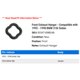 thumbnail image 2 of Front Exhaust Hanger - Compatible with 1992 - 1998 BMW 318i Sedan 1993 1994 1995 1996 1997, 2 of 2