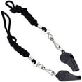 thumbnail image 2 of Black Whistle, 12 Packs Plastic Sports Whistles with Lanyard, Loud Crisp Sound Whistle Ideal for Coaches, Referees, and Officials, 2 of 8