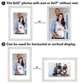 thumbnail image 4 of Americanflat 11x17 Picture Frame with Shatter-Resistant Glass with 8x12 Mat Display Photo Hudson Wide - White, 4 of 8