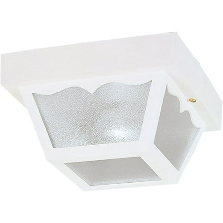Westinghouse Lighting 6697500 8-1/4" White Square Exterior Porch Light