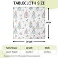 thumbnail image 2 of Princess Castle Flower Pattern Square Fitted Tablecloth with Elastic Edge,Square Table Cover,Washable Elastic Table Cover for Home Kitchen Party Decor 34"x34", 2 of 6