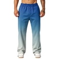 thumbnail image 5 of LTTVQM Men's Casual Outdoor Pants Outdoor Recreation Ombre Fade Adjustable Drawstring Waist Multi Pocket Outdoor Fishing Full Length Pants Blue L, 5 of 7