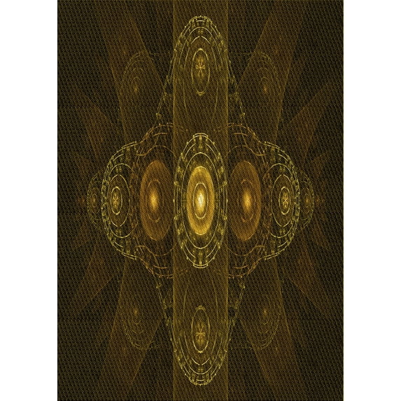 Ahgly Company Machine Washable Indoor Rectangle Transitional Dark Bronze Brown Area Rugs, 2' x 5'