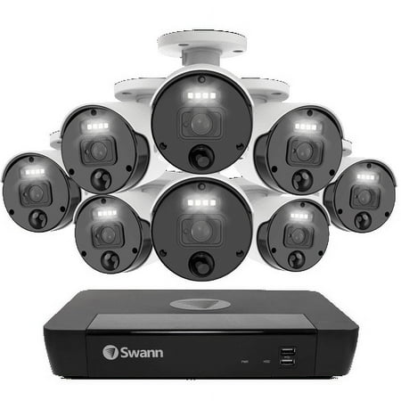 UPC: 0840236128648 | Swann Security Camera System CCTV  8 Camera 8 Channels POE NVR Master 4K Upscale Video Wired Surveillance  Indoor Outdoor  Night Vision  Heat Motion Detection  SWNVK-876808
