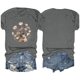 thumbnail image 4 of Fiudx Ofertas Flash Artículos En Oferta Blusas con Estampado de Flores Pequeñas para Mujer Top de Manga Corta con Cuello Redondo, 4 of 4