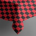thumbnail image 4 of Red and Black Checkerboard Pattern Rectangle Tablecloth 60"x120",Waterproof Polyester Rectangle Table Cloth, Wipeable Spillproof Polyester Tablecloth for Dining, Camping, Indoor and Outdoor, 4 of 6