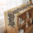 thumbnail image 6 of Table Runners 48 Inches Long Dress Scarves, Vintage Anchor Nautical Farmhouse Kitchen/Dining Table Runner, Short Coffee Tablerunners, Coastal Compass Brown 13x48 Inch, 6 of 9