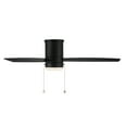 thumbnail image 2 of Atlantis Indoor and Outdoor 3-Blade Pull Chain Flush Mount Ceiling Fan 52in Matte Black with 3000K LED Light Kit, 2 of 5