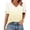 Pale Yellow, variant on HomeDM Women's Short Sleeve V Neck T-Shirts Summer Casual Pullover Tops Loose Fit Dressy Shirts - Hot Pink/L