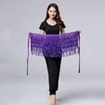 thumbnail image 2 of Racing Butterfly Dance Hip Skirt Sequins Fringe Skirt Tassel Hip Scarf Rave Skirt for Women, 2 of 8