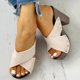 thumbnail image 5 of Nuevas sandalias de mujer cómodas con suela gruesa y tacón alto con tiras cruzadas y boca de pescado Wmkox8yii  hfjk3539, 5 of 5