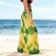 thumbnail image 4 of Pantalones de playa de gasa ligeros para mujer con protección solar, pantalones anchos de estilo bohemio estampados, blusa para mujer, 4 of 7