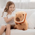 thumbnail image 5 of Cute Capybara Plush Pillow with Bread Kawaii Soft Doll Stuffed Animals Toys, 5 of 6