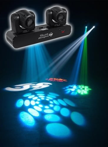American DJ ADJ Inno Pocket Spot Twins Dual Moving Head Lights +