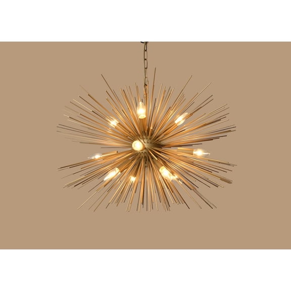 Nora 12-light Modern Pendant Fixture with Gold Iron Extensions