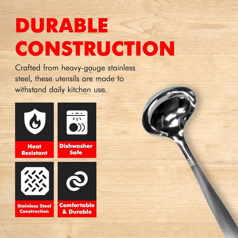 Chef Craft Basic Melamine Cooking Ladle 10.5 Inch Black 6 Chef Craft ...