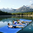 thumbnail image 2 of Costway 3-Layer Floating Water Pad 12' x 6' Floating Oasis Foam Mat Blue, 2 of 9