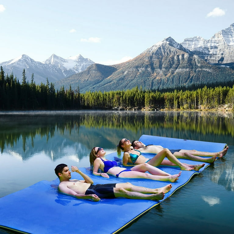 ★LECYTO★ Cascade Layered PairSky Blue Costway Large 3-Layer Swim Pool Floating Water Pad for Lake
