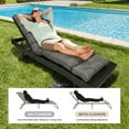 thumbnail image 6 of Topchances Outdoor Chaise Lounge Chair Cushion 70.87"L x 19.69"W Water Resistant Chaise Cushion with Ties for Outdoor Furniture, Pool Lounge Chair Cushions, Dark Gray, 6 of 10