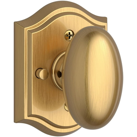 Baldwin Pv.Ell.Tar Ellipse Privacy Door Knob - Brass