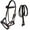 Brown/Beaded, variant on Horse Western Leather Tack Beaded Bitless Sidepull Bridle Reins Brown 77RS16BR