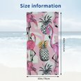 thumbnail image 3 of PHYHOO Artistic Painting of Pineapple Flamingo Beach Towel, Sand Free Microfiber Beach Blanket, Quick Dry Absorbent Bath Towels for Swimming Pool, Camping, Picnic, Yoga Gym Sports 30x60in, 3 of 8