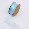 thumbnail image 1 of Cinta de gasa con cable azul cielo claro, cintas transparentes para manualidades, ramos de flores, decoraciones para fiesta de coche de boda, Día de San Valentín, 1 of 5