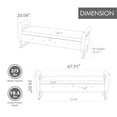 thumbnail image 2 of 67.91" Wide Velvet Storage Bench with Armrests, Multifunctional Soft Seating with Metal Legs for Entryway, Living Room, Bedroom, Apartment, Navy, 2 of 8