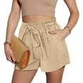 thumbnail image 3 of Womens Shorts with Pockets Summer Casual Shorts for Women Waist Casual Lightweight Adjustable Tie Knot Loose, 3 of 7