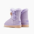 thumbnail image 5 of Weestep Wood Button Warm Shearling Winter Lightweight Snow Boots(1 Little Kid, Purple), 5 of 7