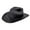 Black, variant on Censtreet LED Light up Cowboy Hat Glow in The Dark Cowgirl Hats Party Festival Colourful Cowboy Hat