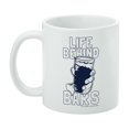 thumbnail image 3 of Life Behind Bars Drinking Funny Humor White Mug, 3 of 5