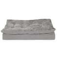 thumbnail image 6 of FurHaven Pet Products Minky Faux Fur & Suede Pillow-Top Orthopedic Pet Bed for Dogs & Cats - Titanium Gray, Medium, 6 of 13