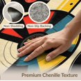 thumbnail image 6 of ODIKA 9'x12' Washable Area Rug Non-Slip, Chair-Friendly Disc Cd Vinyl Record Collage Retro Vintage Music Stripe Layout for Dining Room, Basement, Large Office, 6 of 7
