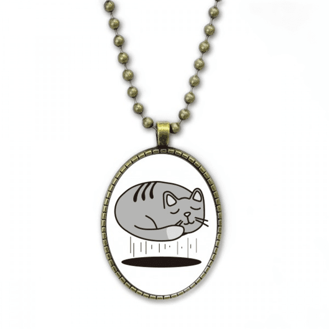 El gato se niega. Collar Colgante de cadena vintage Colección de joyas colgantes Unbranded M