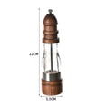 thumbnail image 2 of Molinillo de Pimienta Ajustable Timcorr Molinillo de Sal Manual de Madera, 2 of 8