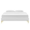 thumbnail image 4 of Modway Sutton Queen Performance Velvet Bed Frame in White, 4 of 7
