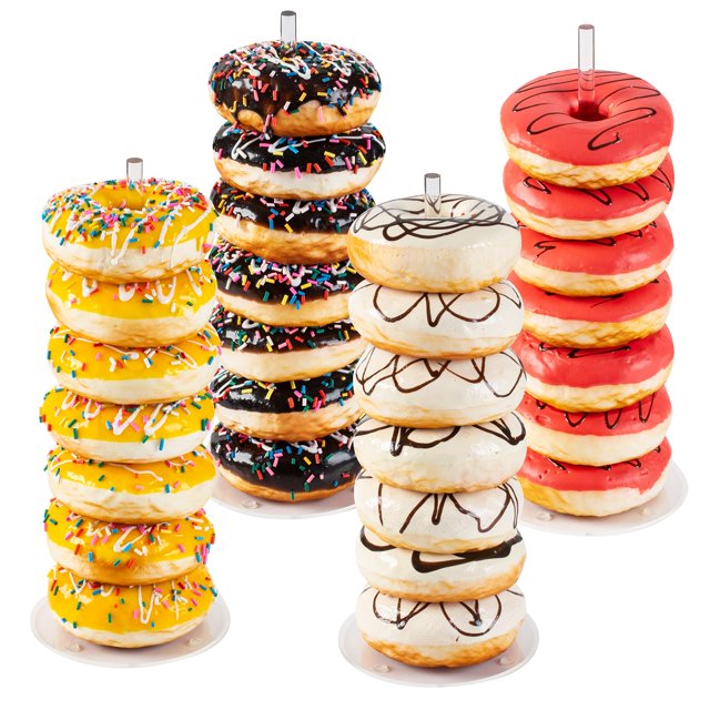 Expositor de rosquillas HENABLE con forma de torre de acrílico para mesa de postres