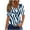 Navy, variant on Njagoc3 2025 Womens Navy Blue Printed V-Neck Blouse Trendy Loose Fit Top S, M, L, XL, XXL, XXXL