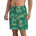 thumbnail image 2 of Naloa Jungle Leopard Men's Beach Shorts, Surfing shorts, Swim trunks, Quick Dry Swim Trunks for Surfing Beach Fun - Large, 2 of 9