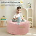 thumbnail image 2 of Bean Bag Chair Bed for Kids, Convertible Bean Bag Folds from Lazy Chair to Floor Mattress Bed, Stuffed Floor Sofa Couch Sofa Bed for Boys and Girls, High-Density Foam Filling, Pink, 2 of 12