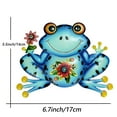 thumbnail image 2 of Frog Wall Decor, Frog Iron Wall Art Sculptures Art Frogs Wall Hanging Sculpture Decoration Outdoor Fence Art for Home Garden, Patio, Yard (Blue), 2 of 2