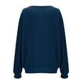 thumbnail image 6 of Ounisa Women's Oversized Crewneck Sweater Batwing Puff Long Sleeve Cable Slouchy Pullover Jumper Tops, 6 of 8