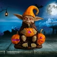 thumbnail image 3 of Lmueinov Halloween Decoration, Lighted Pumpkin Gnome Decor, Pumpkin Dwarf Resin Figurine for Indoor Outdoor Halloween Ornament, 3 of 4